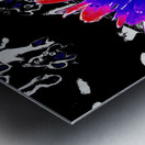 Abstract Darker Daisy Metal print