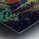 Hollyhocks Guard the Stone House Metal print