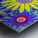 Abstract Bright Flower Metal print