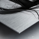 Blindfolded Gothic Woman – Cracked Porcelain Look in Dark Fantasy Style Metal print