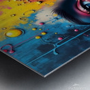 Chromatic Reverie: Surreal Woman Portrait in Vibrant Color Splashes Metal print