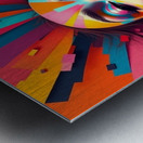 Neon Pulse: Explosive Portrait of Feminine Power & Color Metal print