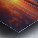 Radiant Ocean Sunset – Serene Waves and Fiery Sky Metal print