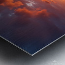 Radiant Ocean Sunset – Serene Waves and Fiery Sky Metal print