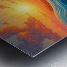 Dreamscape Horizon – Abstract Sunset Over Painted Hills Metal print