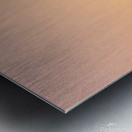 Solitude at Dusk – Minimalist Tree Silhouette Against Sunset Hills Metal print