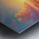 Golden Bloom – Sunset Over a Field of Wildflowers Metal print