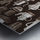 Rustic Coffee Makers Timeless Art for Coffee Love Metal print