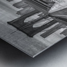 Cab on brooklyn bridge Metal print