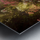 Meet at the Bench in the Rose Garden Metal print