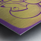 1950s Washington Husky Cartoon Viewfinder Slide Art Metal print