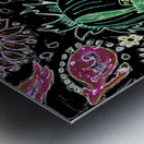 Abstract Floral Poppies Metal print