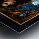 Stunning Portrait Nude Of Aurelia Valeriana In Gilded Architecture Gorgeous AI Concept Art by Xzendor7 Metal print