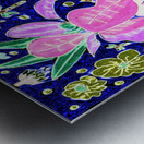 Abstract Evening Textured Floral Display Metal print