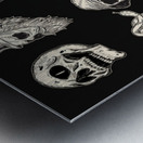 Skull Rider Helmet Head Metal print