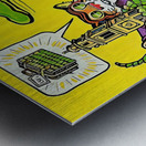 1954 LSU Tiger and Florida Gator Cartoon Art by Chase Metal print