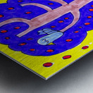 Abstract Doodle Tree Tops Birds Metal print