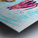 Abstract Coloured Doodle Cats Metal print