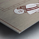 1970s Texas A&M Cartoon Art by Guy Dow Metal print