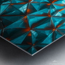 Interwoven Turquoise Web Metal print