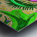 Abstract Colourful Flowers Design Metal print