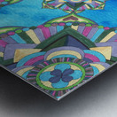 Hand Painted Mandala Watercolor Meditation Pattern III Metal print