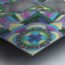 Hand Painted Mandala Watercolor Meditation Pattern II Metal print