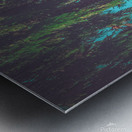 Autumns Palette: Evergreen Pines and Vibrant Perennials by the Reflective Lake Metal print