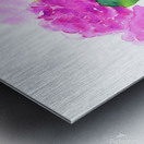 Take a deep breath watercolor and ink painting Metal print