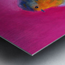 Little Robin acrylic painting Metal print