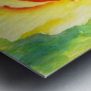 Yellow rose watercolor painting  Metal print
