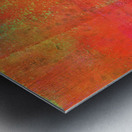 Square apple abstract acrylic painting Metal print