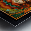 Belle Epoque Portrait Of Ellsie Rhyline And Her Black Cat Captivaing AI Concept Art by Xzendor7 Metal print