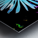 Abstract Blue and Pink Daisy Metal print