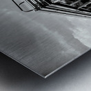 Trivet Black and White Metal print