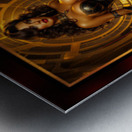 Golden Visions Portraits of Timeless Elegance AI Concept Art by Xzendor7 Metal print