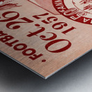 1957 Oklahoma Sooners Football Ticket Remix Art Metal print