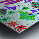 Abstract Blue Avian Metal print