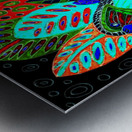 Abstract Birds and Leaves Metal print