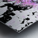 Abstract Pink and Black Dandelion Metal print