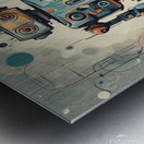 robot  Abstract style Metal print