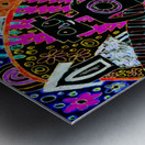 Abstract Vibrant Robots Metal print