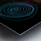 Abstract Line Spirals  Metal print