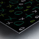 Abstract Xs and Os  Metal print