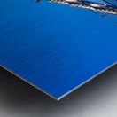 Dockland Fence at Night Metal print