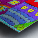 Abstract Village Life Metal print