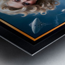 Pinup Girl And The Flying Saucers Aellas Strange Fate Mesmerizing AI Concept Art by Xzendor7 Metal print