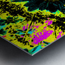 Abstract Daises on an Abstract Background  Metal print