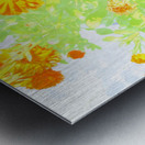 Abstract Orange Summer Flowers                                                                                                                      Metal print