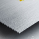 Christmas tree with decoration watercolor painting Metal print